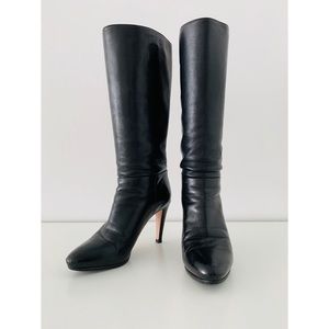 Prada Nappa Leather Calf-High Boots